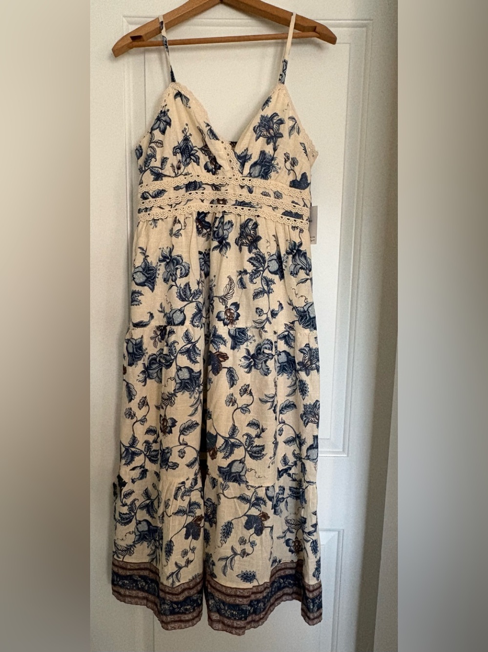 Japna Tiered Floral Print Maxi Dress